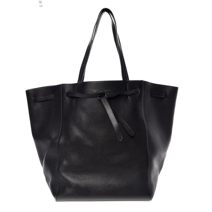 Celine Soft Grained Calfskin Medium Belt Cabas Phantom Black 1 of 15
