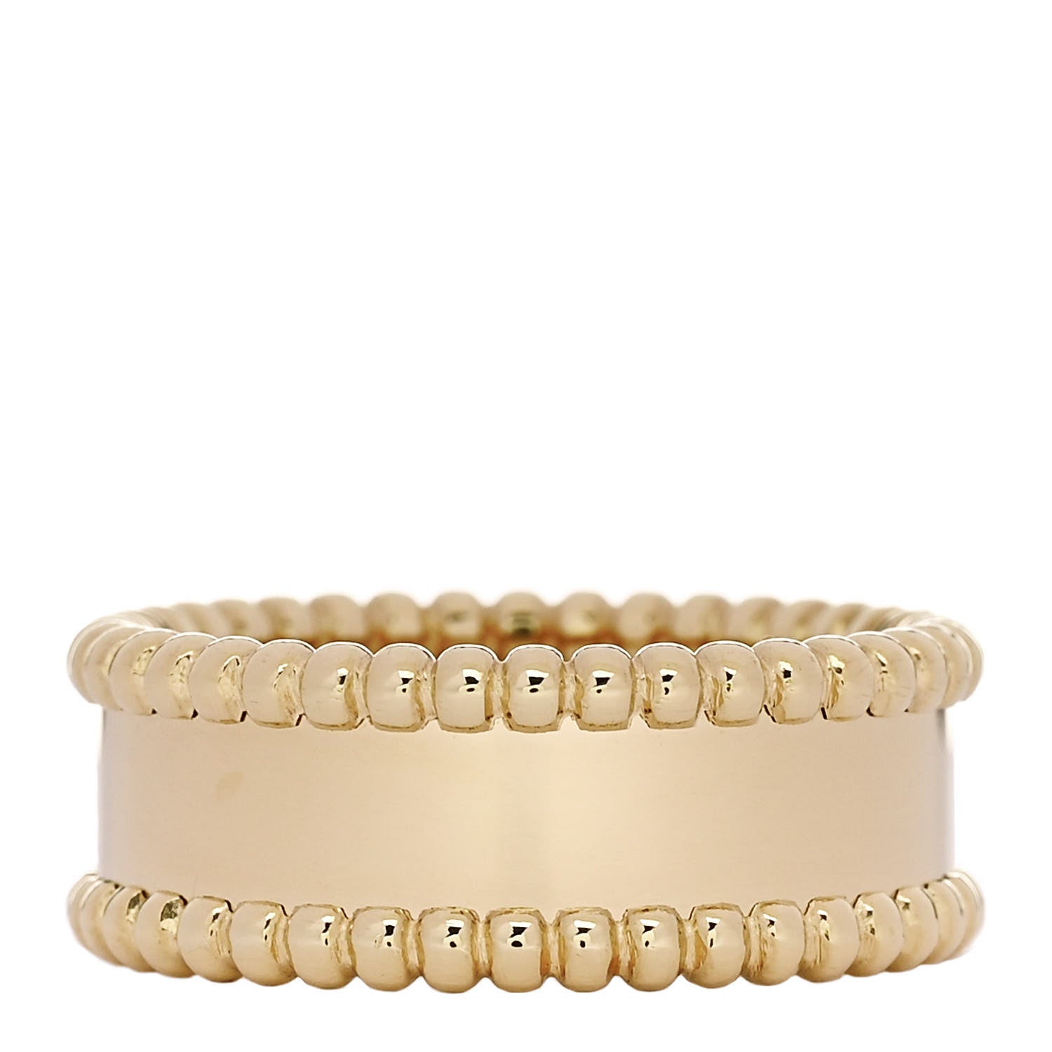 Van Cleef & Arpels 18K Yellow Gold Perlee Signature Ring 55 7.25 3 of 6