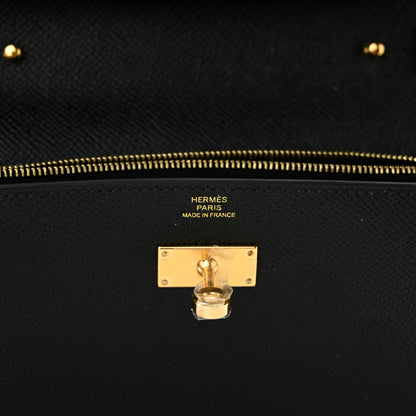 Hermes Epsom Kelly Wallet To Go Black 6 of 10
