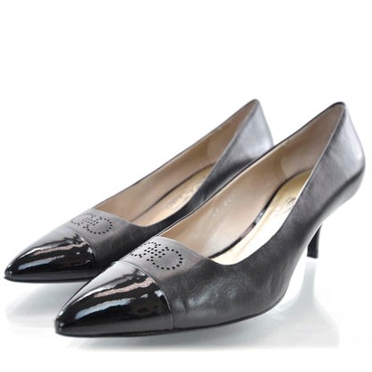 FASHIONPHILE SALVATOREFERRAGAMOLeatherLowHeelsPumps9BBlack 2 of 6