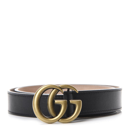 Gucci Calfskin Kids Double G 20mm Belt L Black 1 of 3