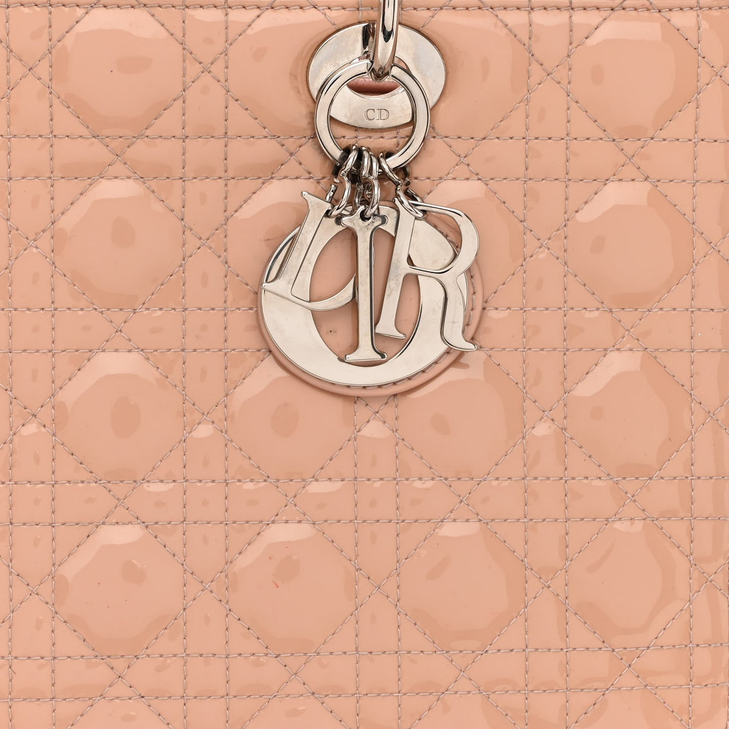 Patent Cannage Large Lady Dior Light Pink