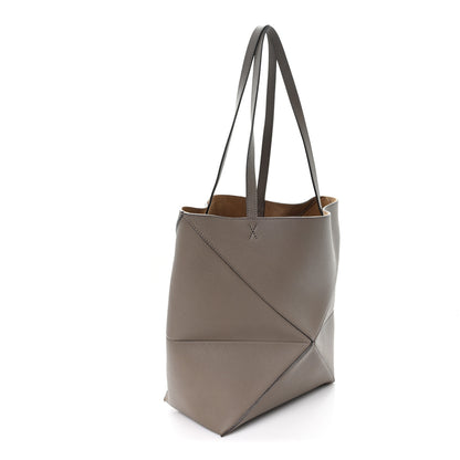 Loewe Grained Calfskin Medium Puzzle Fold Tote Taupe 3 of 9