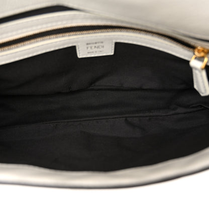 Fendi Nappa FF 1974 Embossed Baguette White 5 of 10