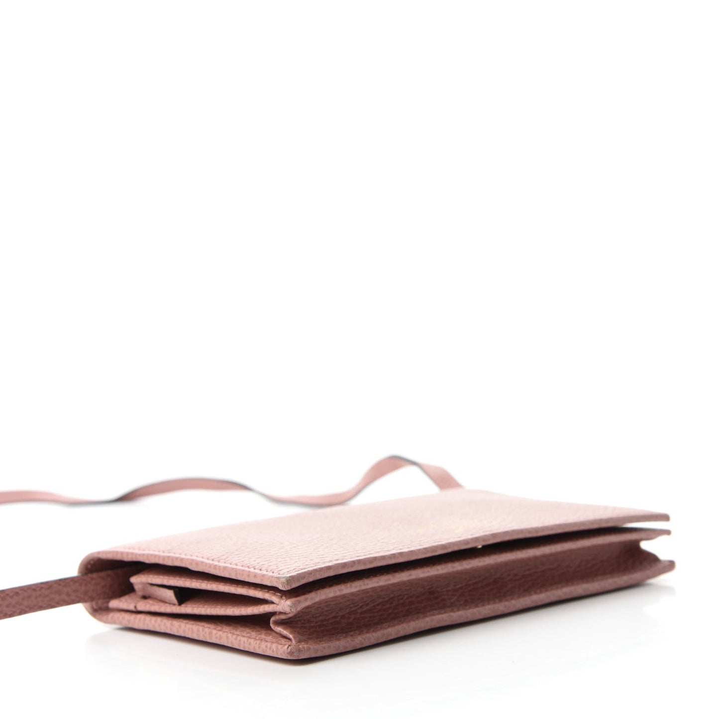 Dollar Calfskin Mini Swing Wallet Bag Soft Pink Soft Pink