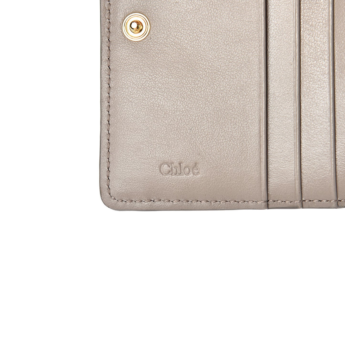 Shiny Calfskin Square Wallet Motty Grey