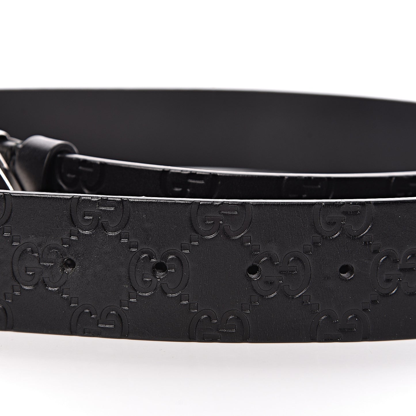 Guccissima Square G Belt 100 40 Black