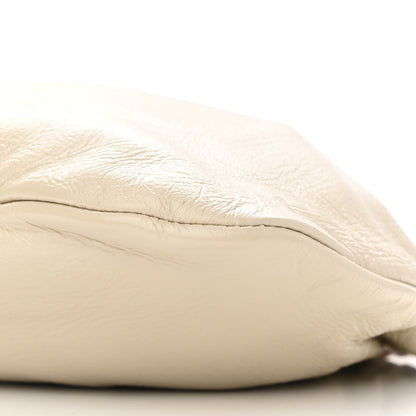 Saint Laurent Calfskin Pac Pac Ruched Hobo Winter White 10 of 10
