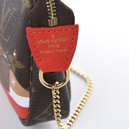 Louis Vuitton Monogram 2018 Christmas Animation Mini Cats Pochette Accessories 6 of 8