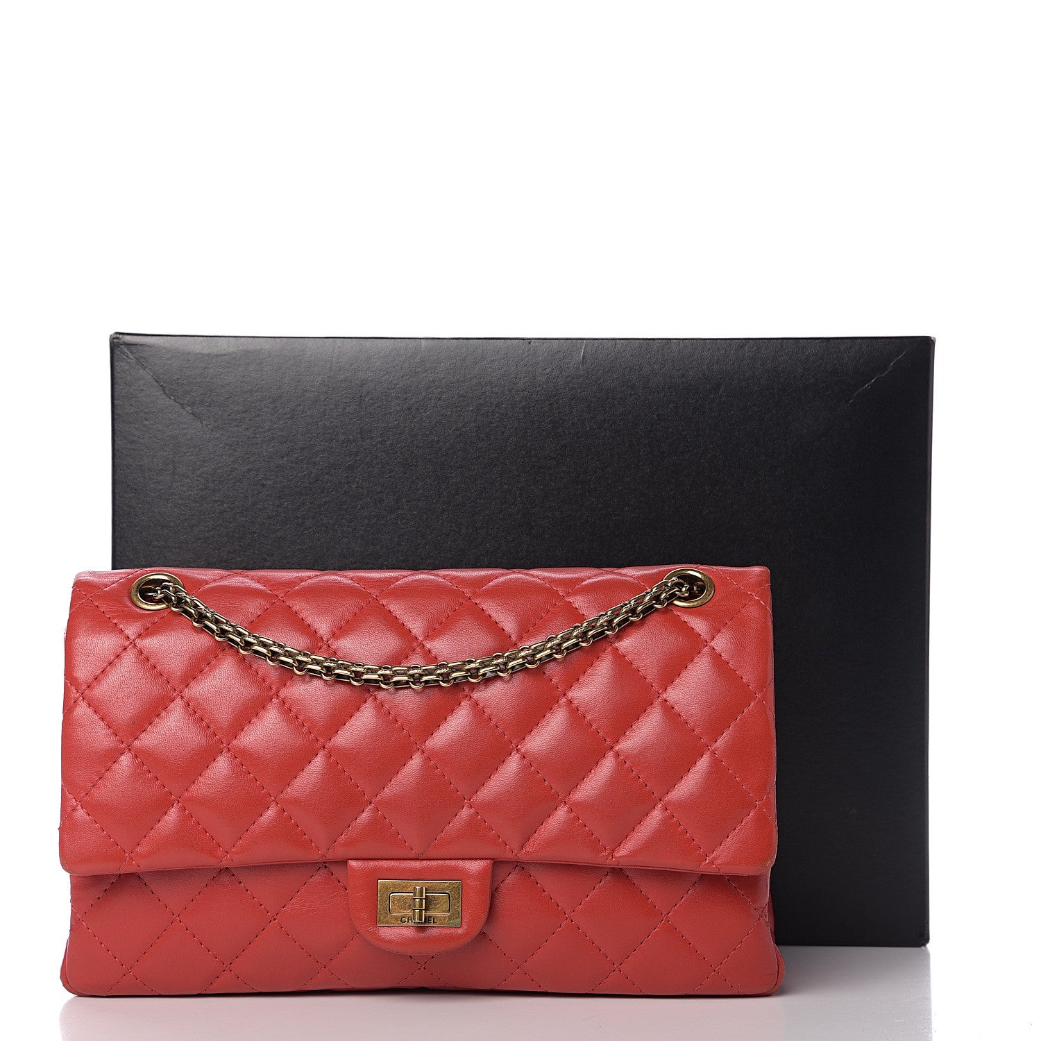 Chanel Lambskin Quilted 2.55 Reissue 226 Flap Red 17 of 17
