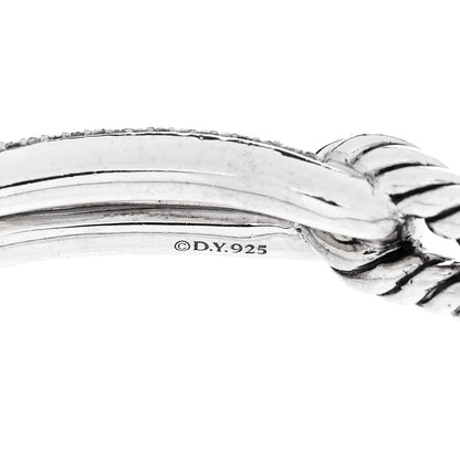 David Yurman Sterling Silver Diamond Pave 10mm Single Loop Labyrinth Bracelet 3 of 4