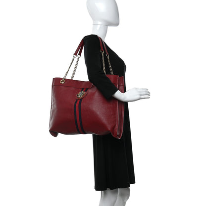 Gucci Calfskin Large Rajah Chain Tote Romantic Cherry 2 of 12