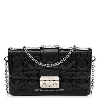Christian Dior Patent Cannage New Lock Pouch Black 1 of 11