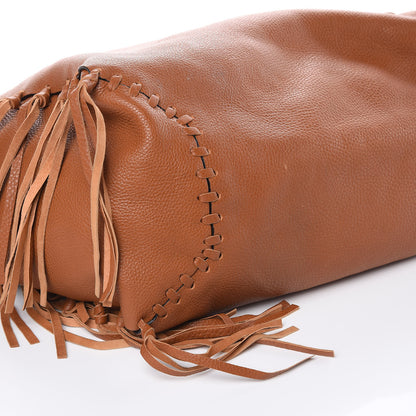 Valentino Garavani Grained Calfskin C-Rockee Fringe Tote Light Cuir 5 of 9