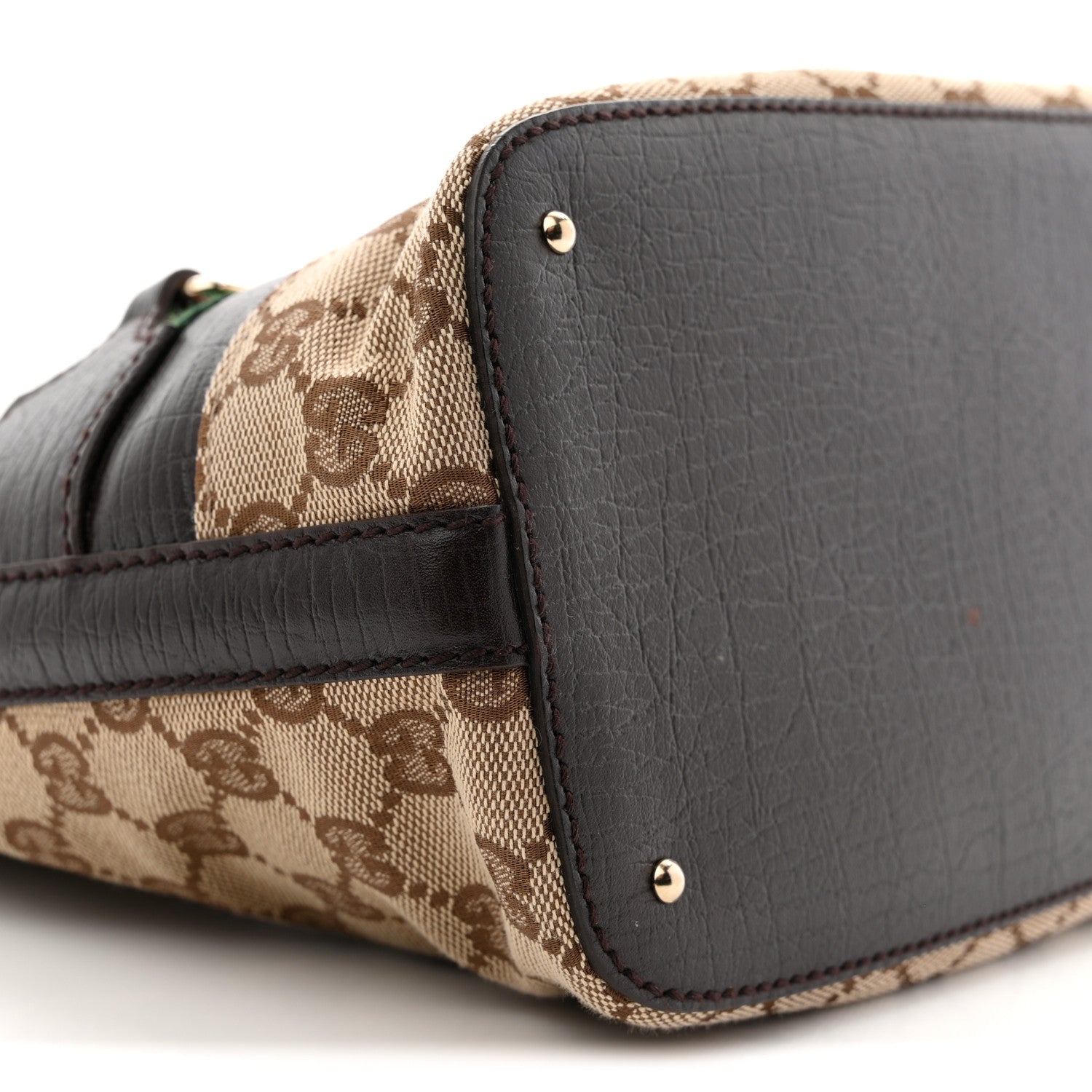 Gucci Monogram Medium Hasler Tote Dark Brown 9 of 12