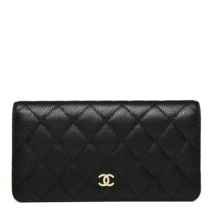 Chanel Caviar Quilted Yen Wallet Black 1 of 8