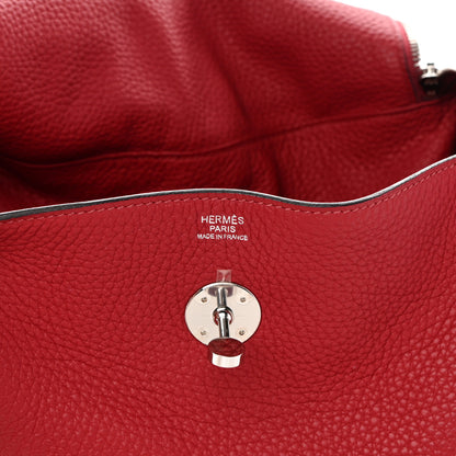 Hermes Taurillon Clemence Lindy 34 Rouge Grenat 7 of 14