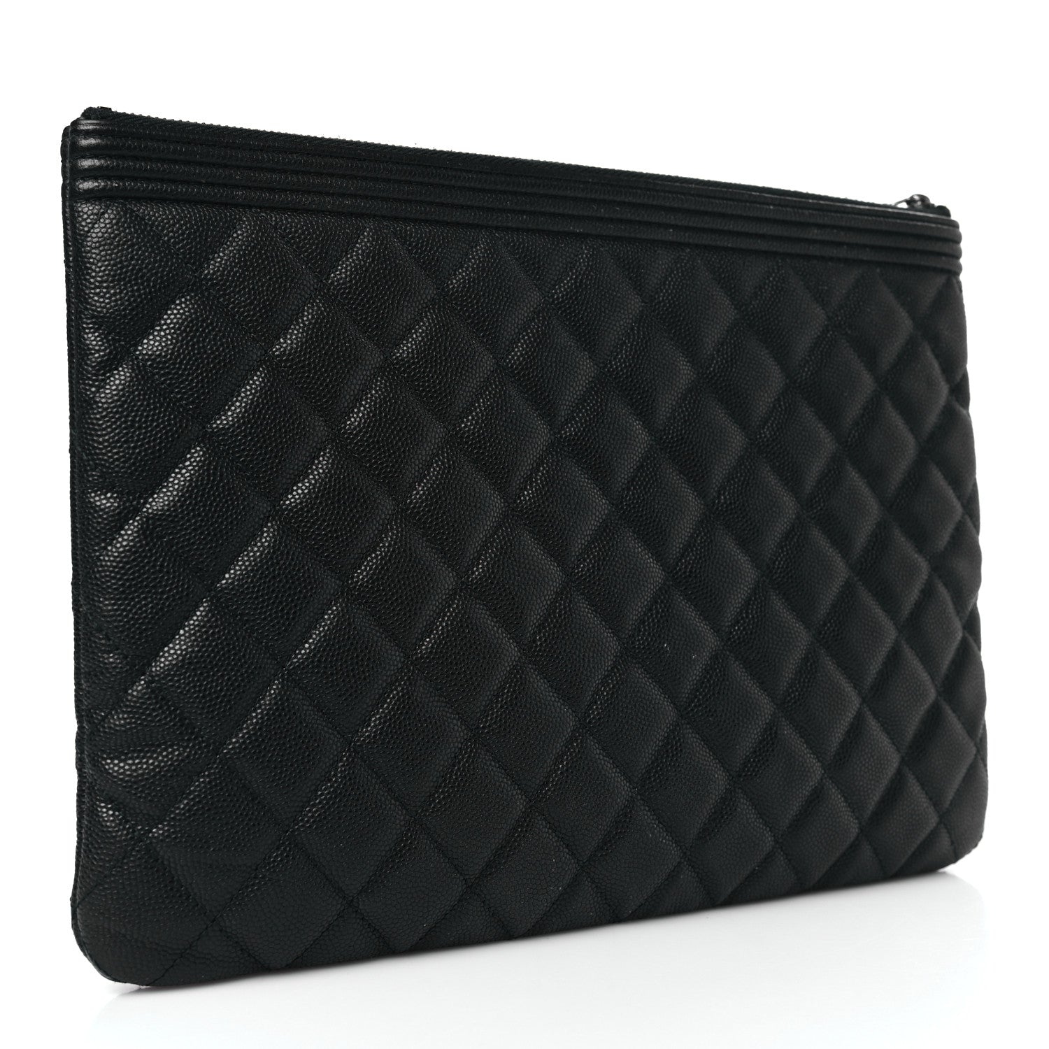 Chanel Caviar Quilted Medium Boy Cosmetic Case Black 2 of 9
