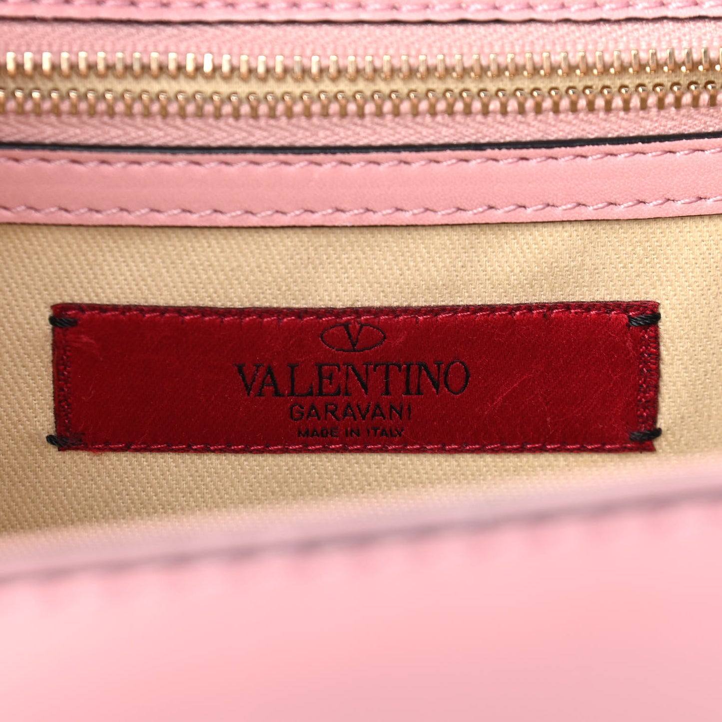 Vitello Large Glam Lock Rockstud Flap Pop Gardenia