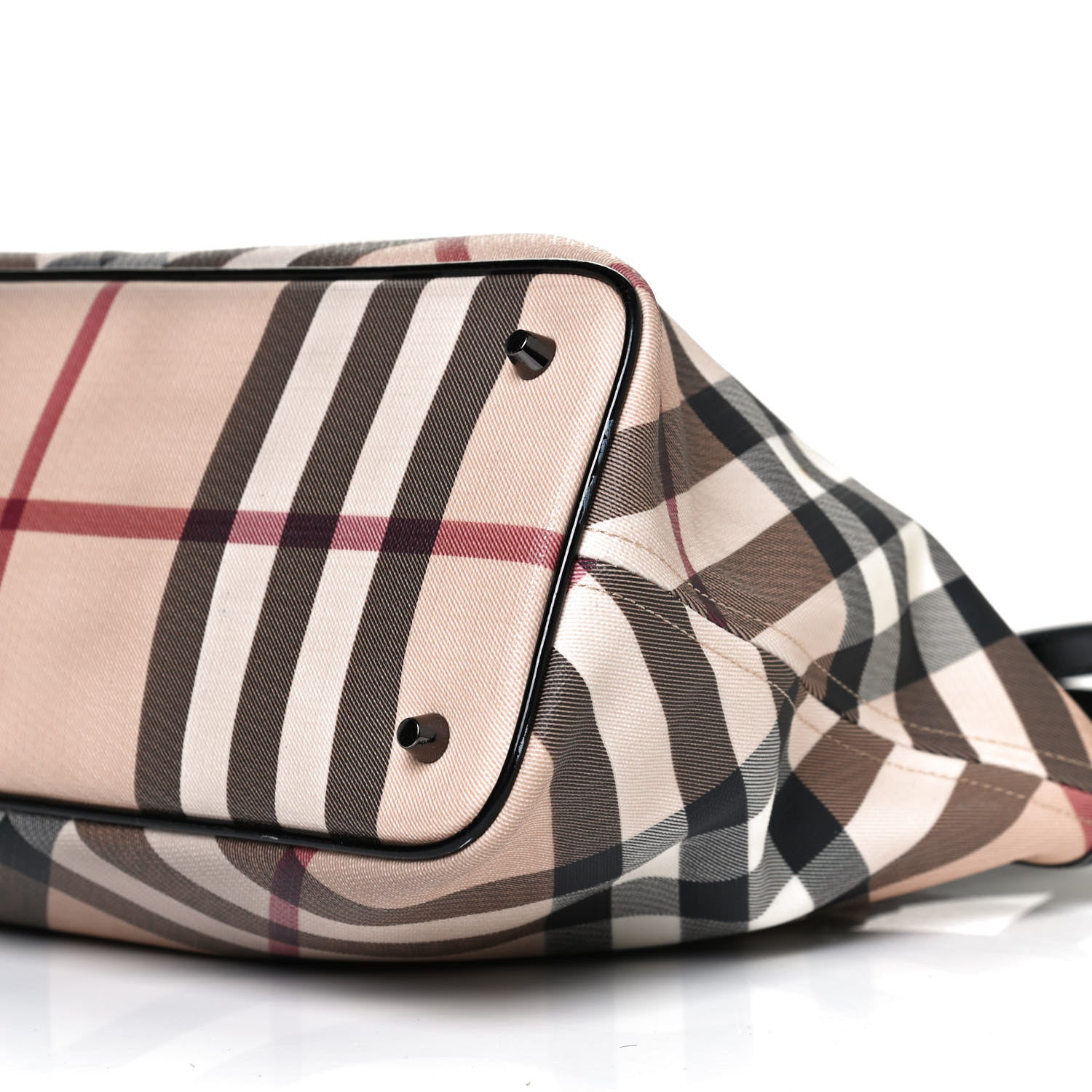 Burberry Patent Trim Nova Check Shopper Tote Black 10 of 12