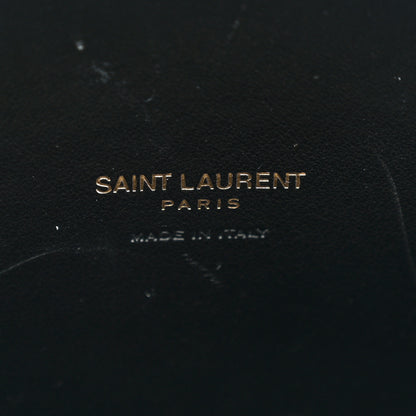 Saint Laurent Calfskin Crocodile Embossed Small Sac de Jour Black 6 of 13