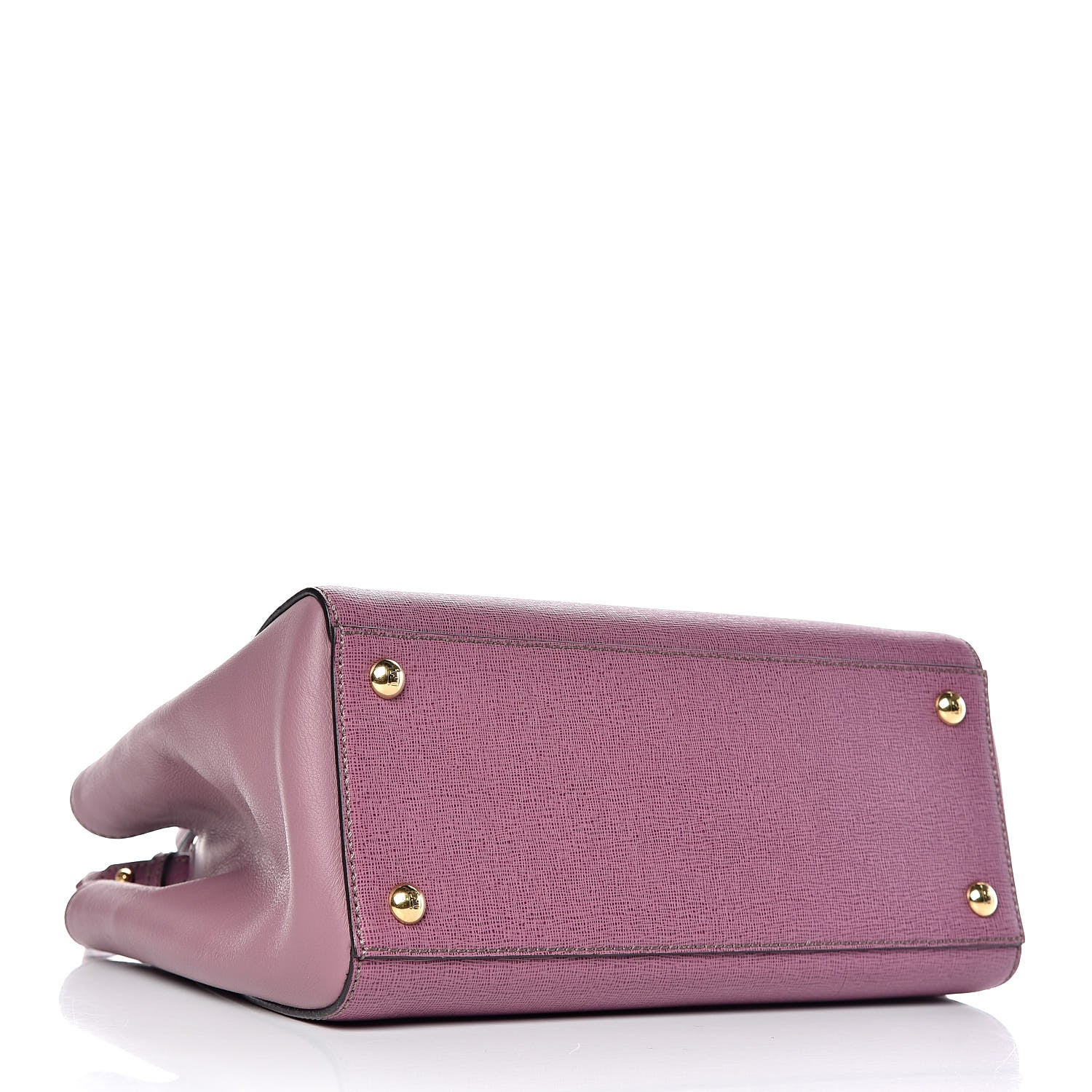 Fendi Vitello Elite Flamingo Petite 2Jours Tote Lilla Glicine 4 of 11