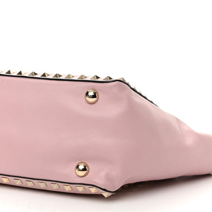 Valentino Garavani Vitello Small Rockstud Tote Water Rose 9 of 10