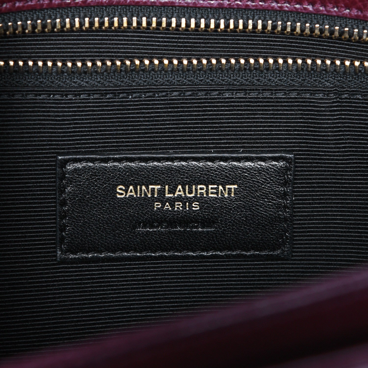 Saint Laurent Textured Calfskin Medium Classic Monogram Universite Bag Dark Red 7 of 8