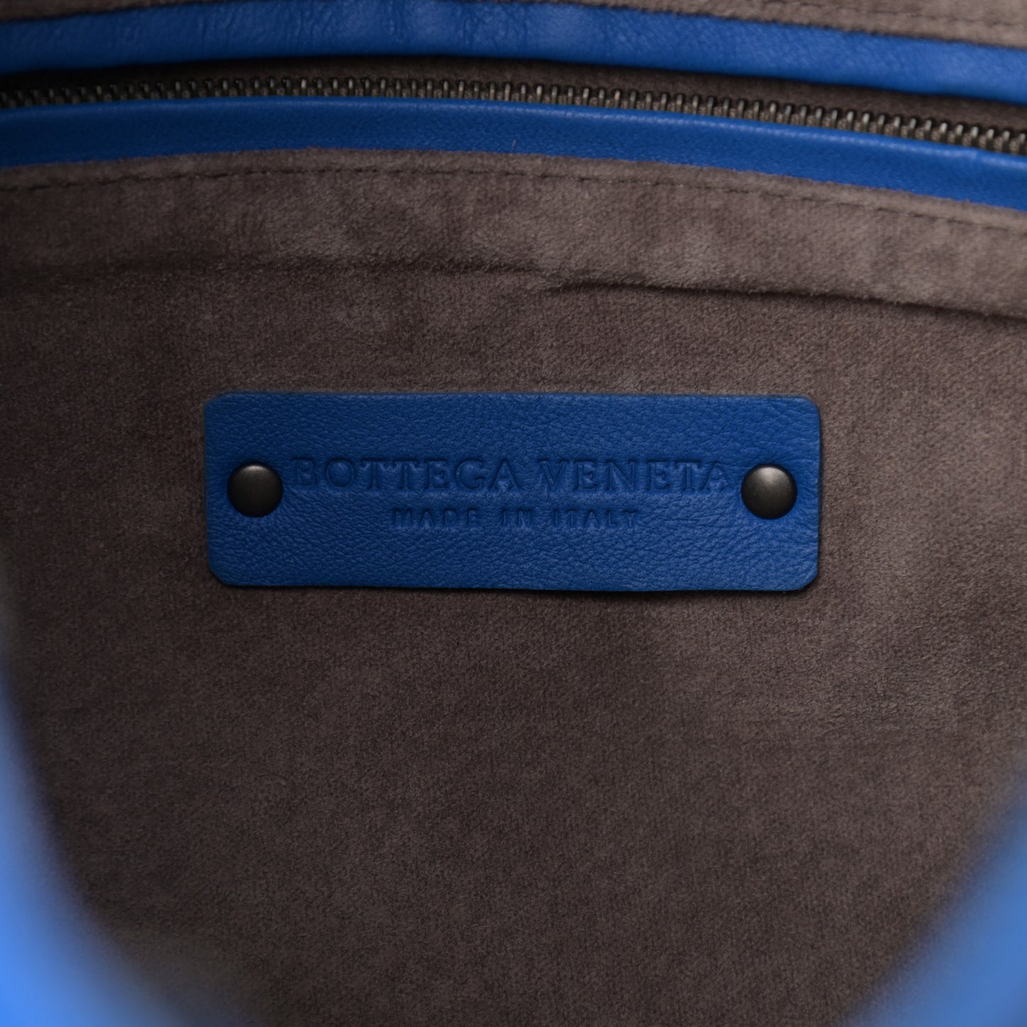 Nappa Intrecciato Large Veneta Hobo Cobalt Blue