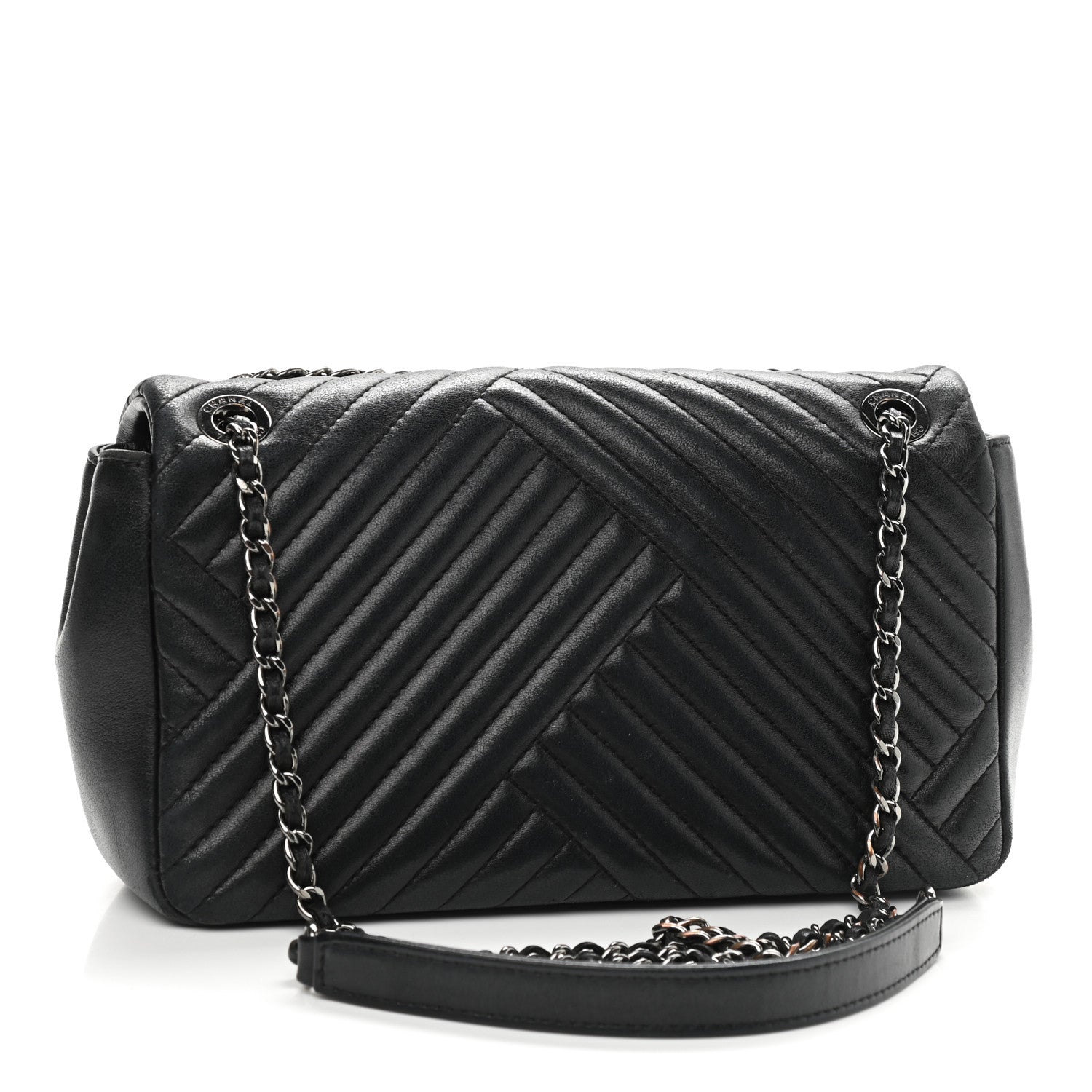 Chanel Lambskin Small CC Crossing Flap Black 2 of 8