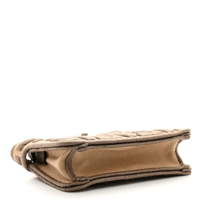 Fendi Canvas Vitello Volanato FF Embroidered Pico Peekaboo Charm Sand Tartufo 4 of 5