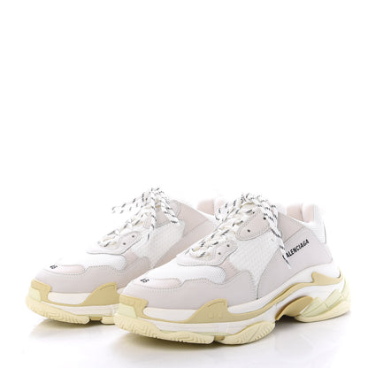 Balenciaga Fabric Mesh Mens Triple S Sneakers 46 White 3 of 9