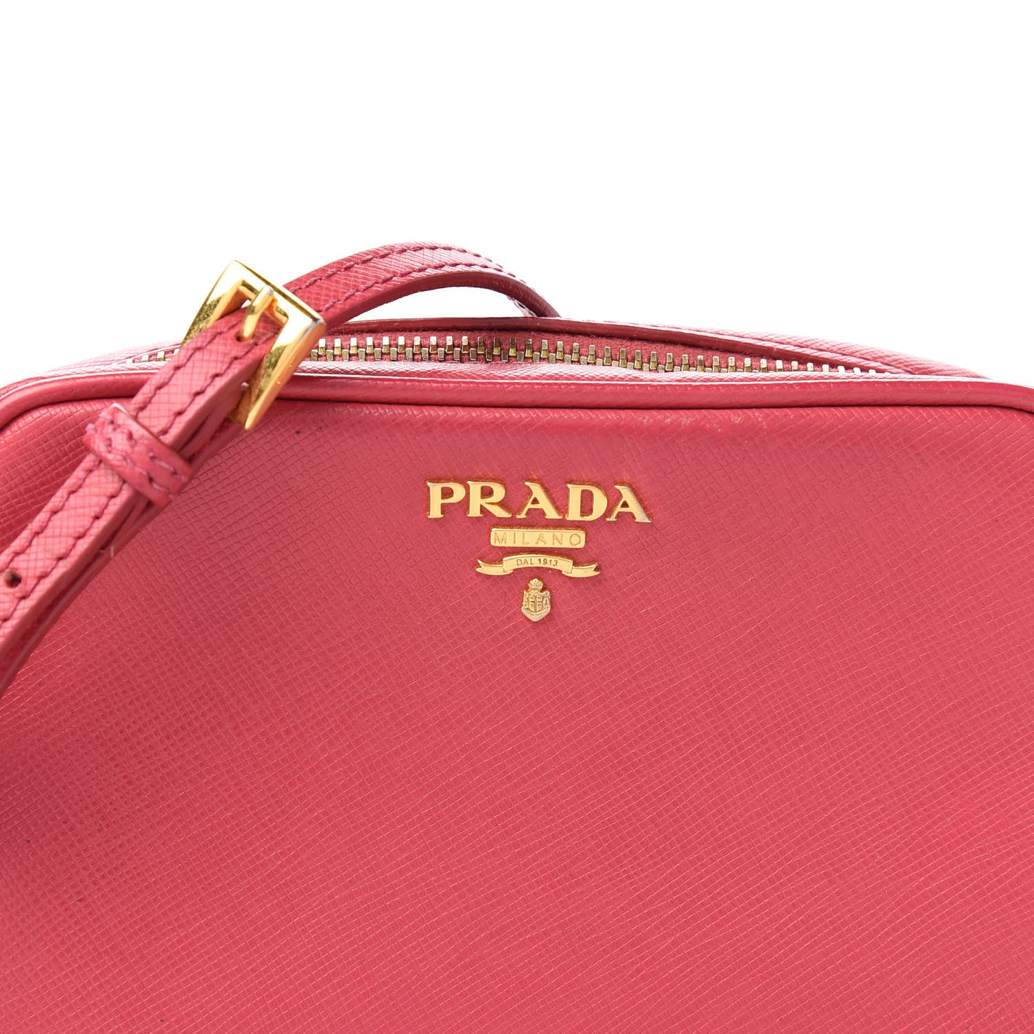 Prada Saffiano Mini Camera Crossbody Bag Peonia 9 of 13
