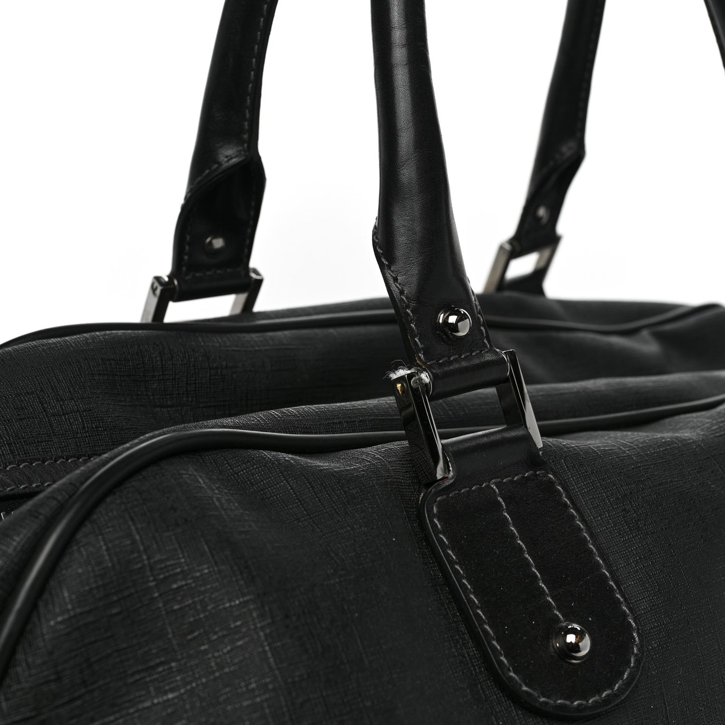 Coated Canvas Interlocking G Duffle Bag Black