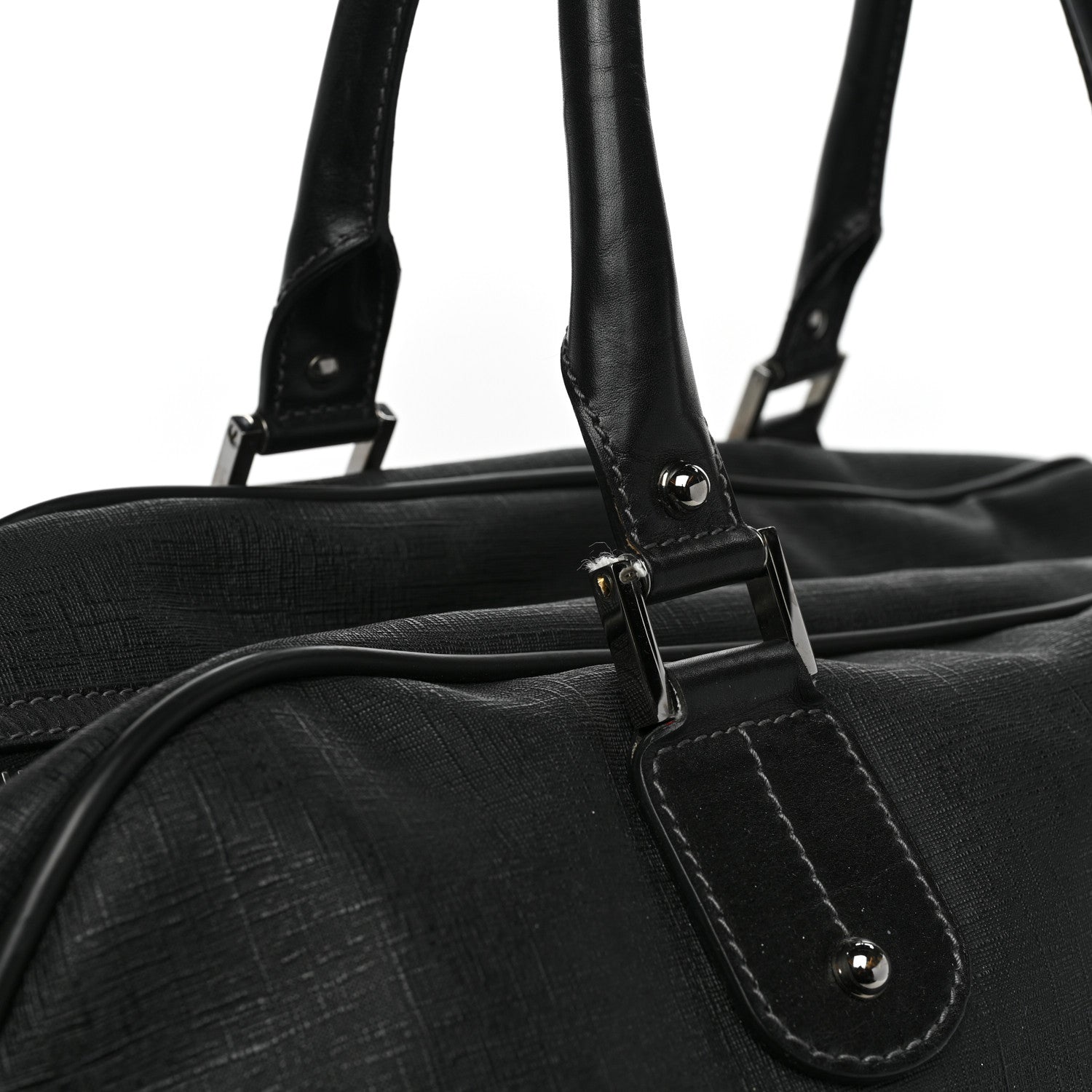 Gucci Coated Canvas Interlocking G Duffle Bag Black 14 of 16