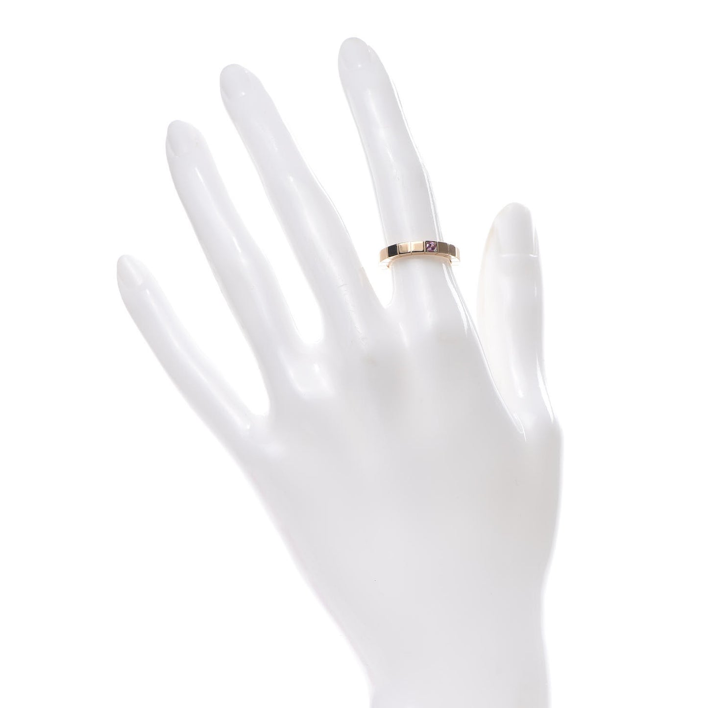 18K Pink Gold Pink Sapphire Lanieres Ring 48 4.5