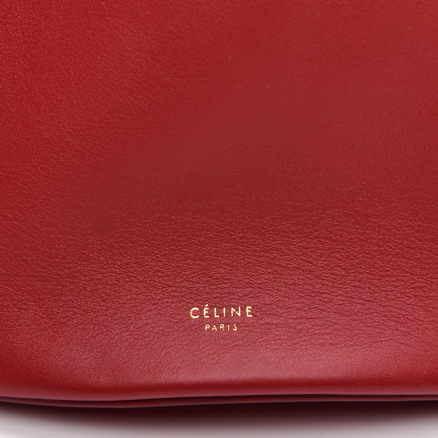 Celine Smooth Calfskin Clasp Bucket Bag Red 8 of 9