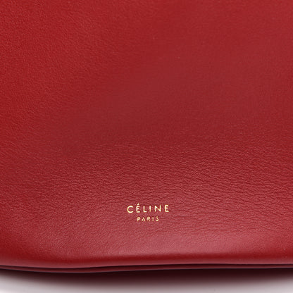 Celine Smooth Calfskin Clasp Bucket Bag Red 8 of 9