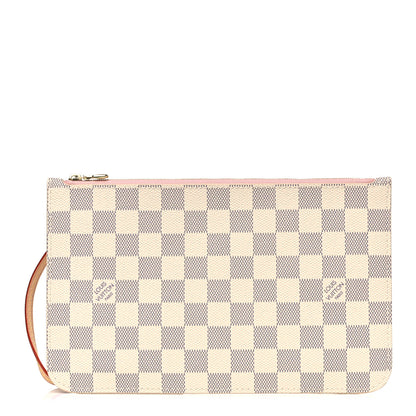 Louis Vuitton Damier Azur Neverfull MM GM Pochette Rose Ballerine 1 of 12