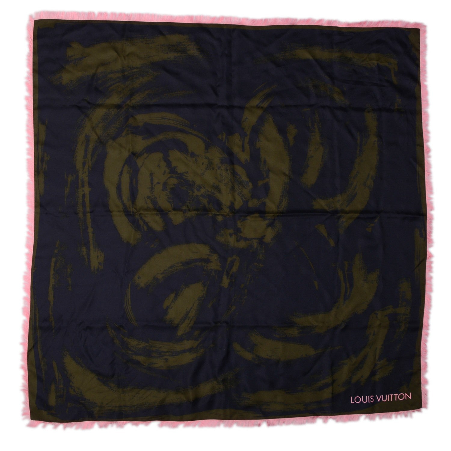 Louis Vuitton Silk Arty Flower Scarf Marine 2 of 3