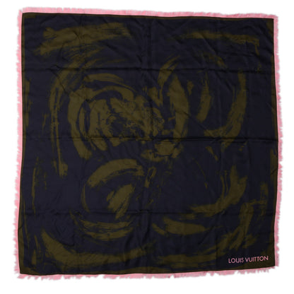 Louis Vuitton Silk Arty Flower Scarf Marine 2 of 3