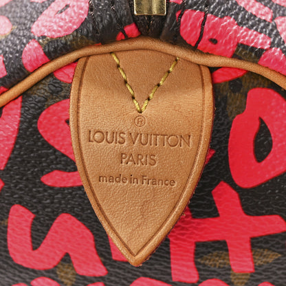 Louis Vuitton Monogram Graffiti Speedy 30 Fuchsia 7 of 11