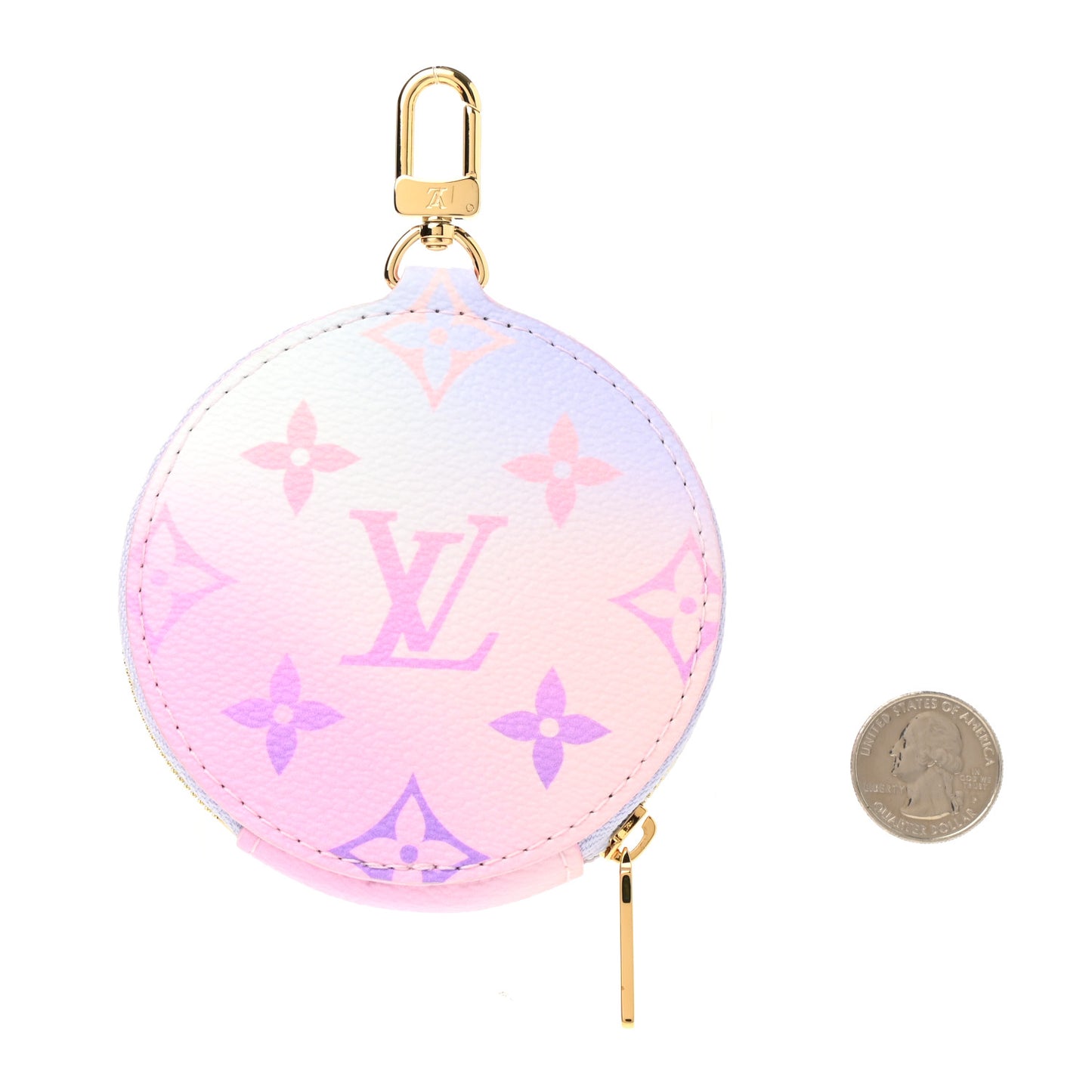 Monogram Spring In The City Papillon BB Round Coin Purse Sunrise Pastel