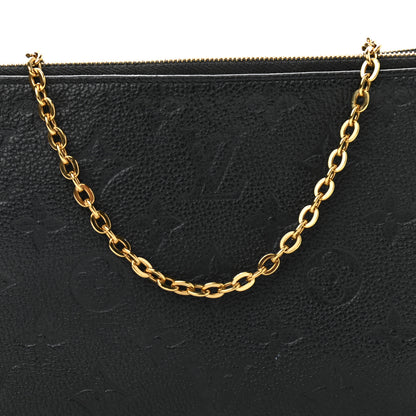 Louis Vuitton Empreinte Double Zip Pochette Black 9 of 12