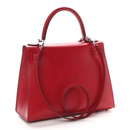 Hermes Tadelakt Kelly Sellier 28 Rouge Vif 3 of 11