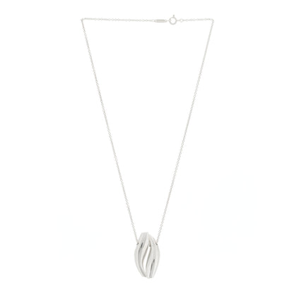 Tiffany Sterling Silver Frank Gehry Double Fish Pendant Necklace 2 of 4
