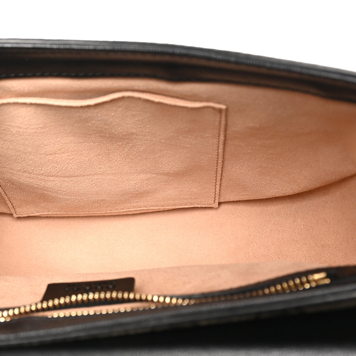 GG Supreme Monogram Calfskin Small Padlock Messenger Shoulder Bag Beige Black Cuir