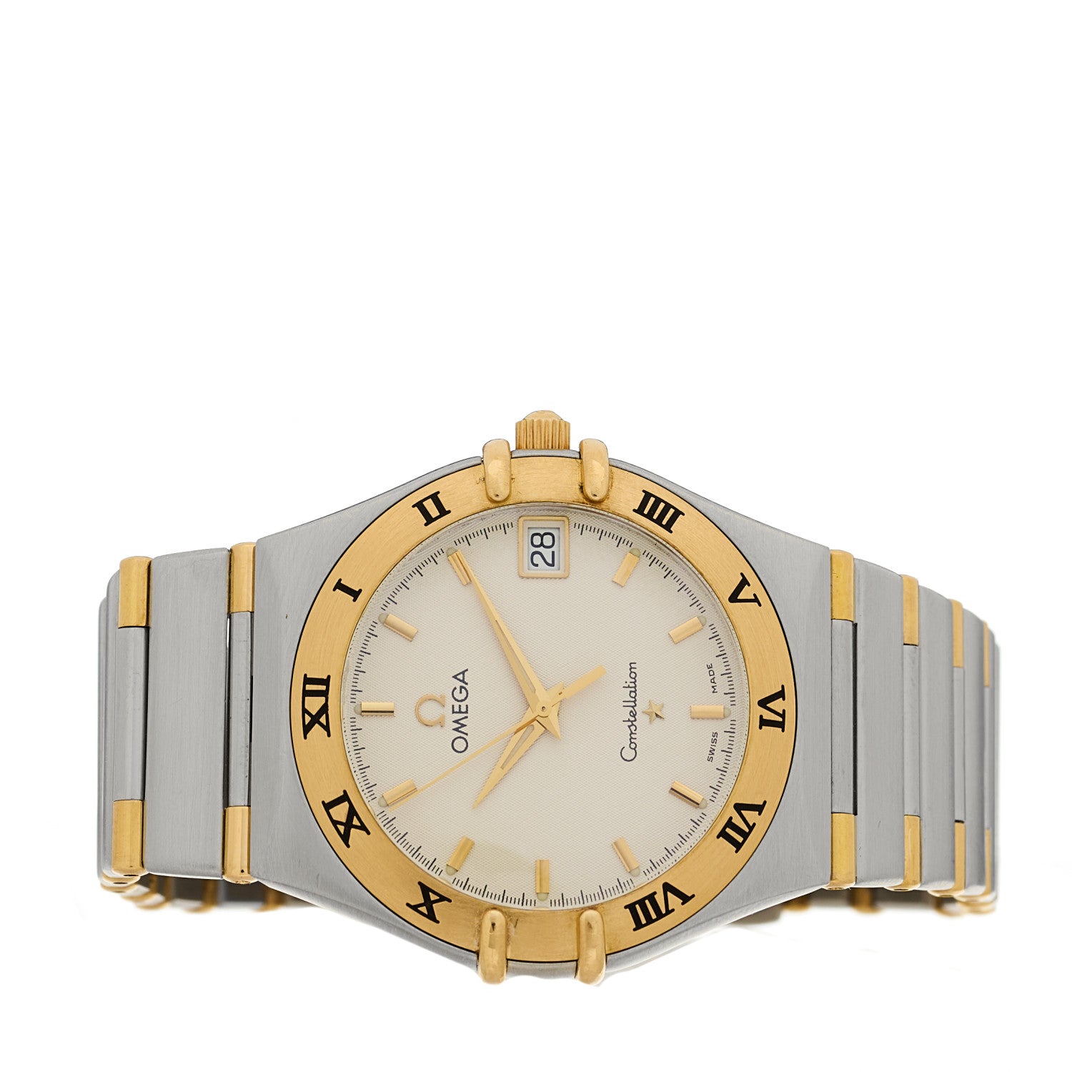 Omega Stainless Steel 18K Yellow Gold 33mm Constellation Quartz Watch White 1312.30 2 of 4
