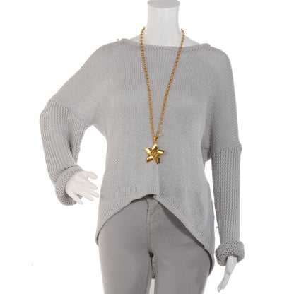 Chanel CC Star Pendant Long Necklace Gold 2 of 6