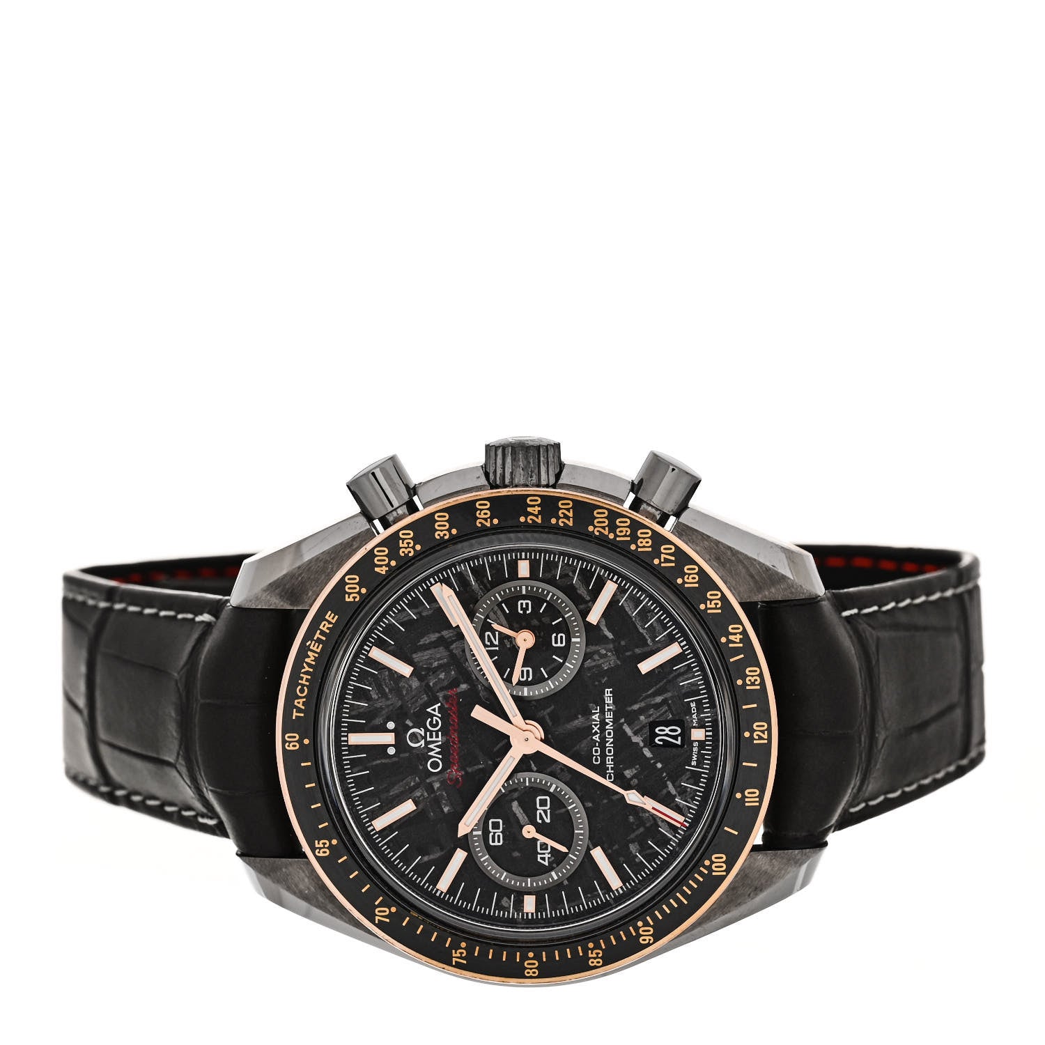 Omega Ceramic Alligator Meteorite 44.25mm Speedmaster Dark Side of the Moon Automatic Watch 311.63.44.51.99.001 2 of 4